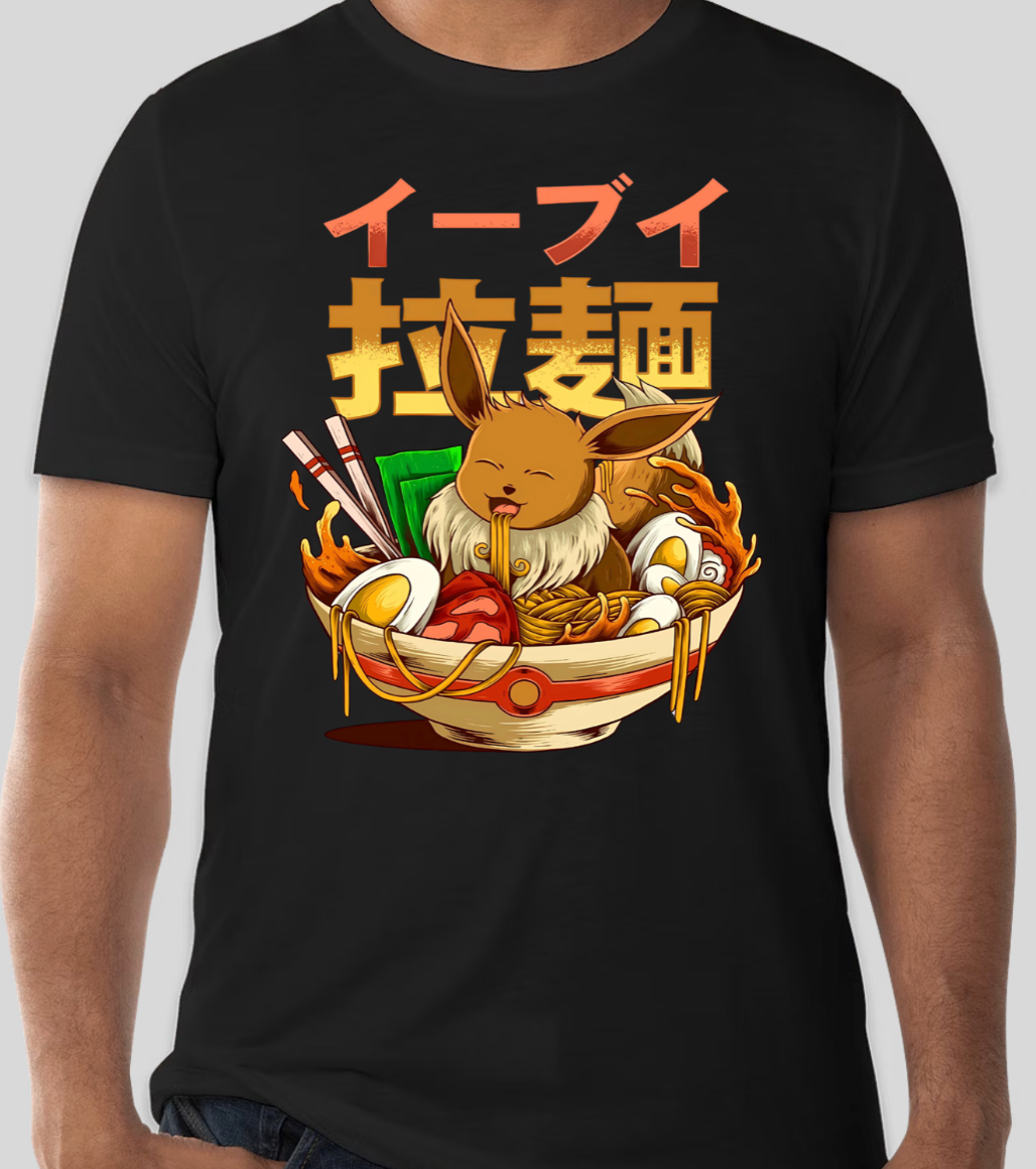 Poké Bowl - Eevee - Short Sleeve - Black