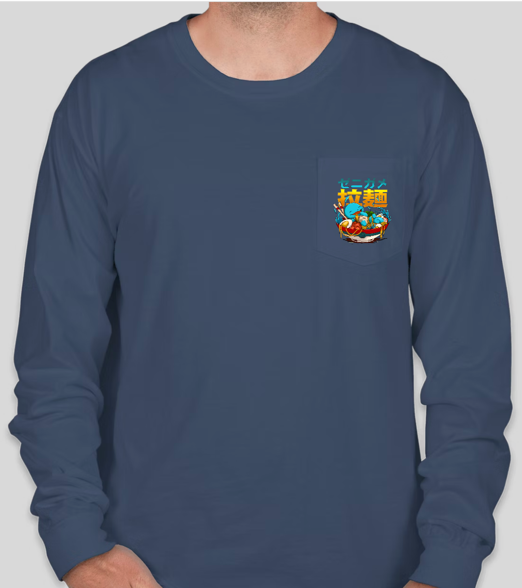 Poké Bowl - Squirtle - Pocket Long Sleeve - Midnight
