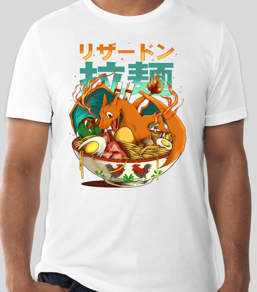 Poké Bowl - Charizard - Short Sleeve - White