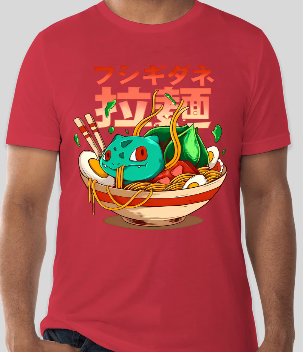 Poké Bowl - Bulbasaur - Short Sleeve - Red