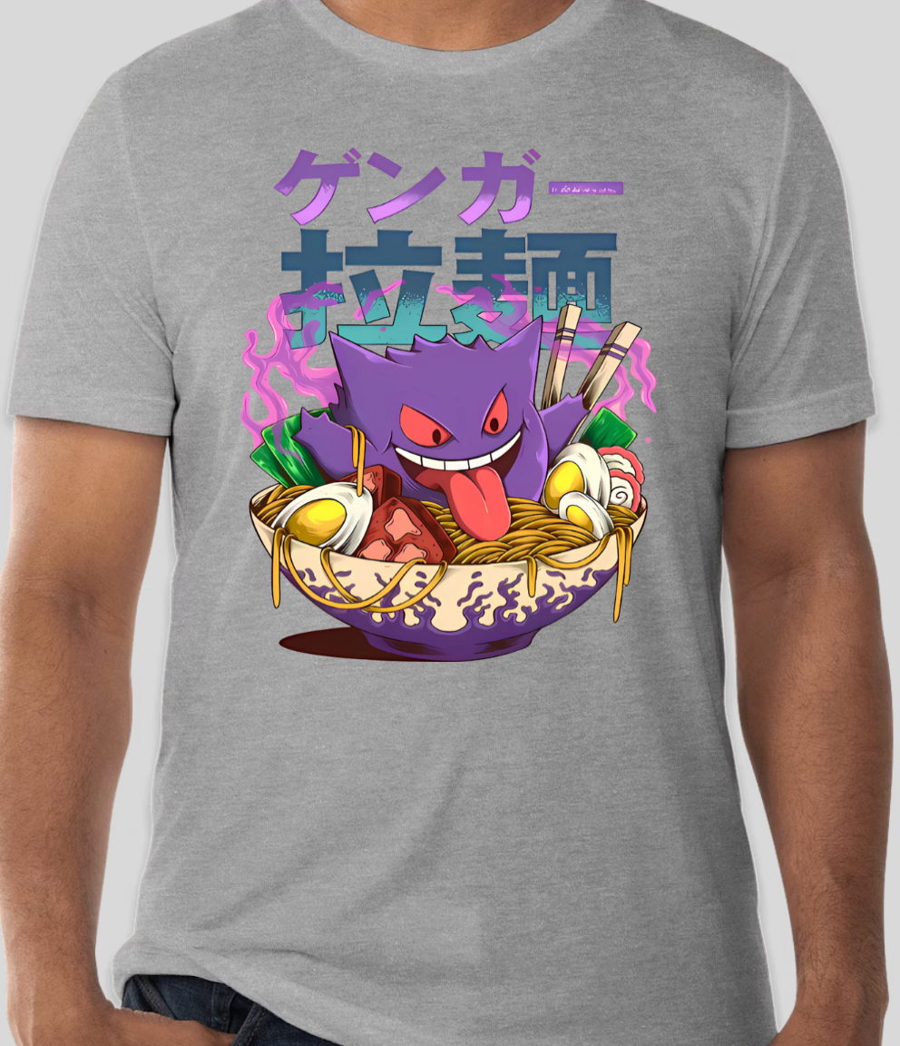 Poké Bowl - Gengar - Short Sleeve - Athletic Gray