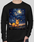 Starry Night - Eevee - Long Sleeve - Black