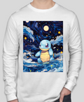 Starry Night - Squirtle - Long Sleeve - White