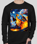 Starry Night - Charizard - Long Sleeve - Black