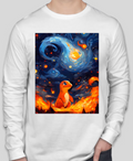 Starry Night - Charmander - Long Sleeve - White