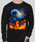Starry Night - Charmander - Long Sleeve - Black