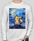Starry Night - Pikachu - Long Sleeve - White
