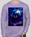 Starry Night - Gengar - Long Sleeve - Heather Dark Lavender