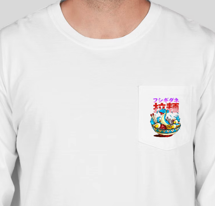 Poké Bowl - Lapras - Pocket Long Sleeve - White