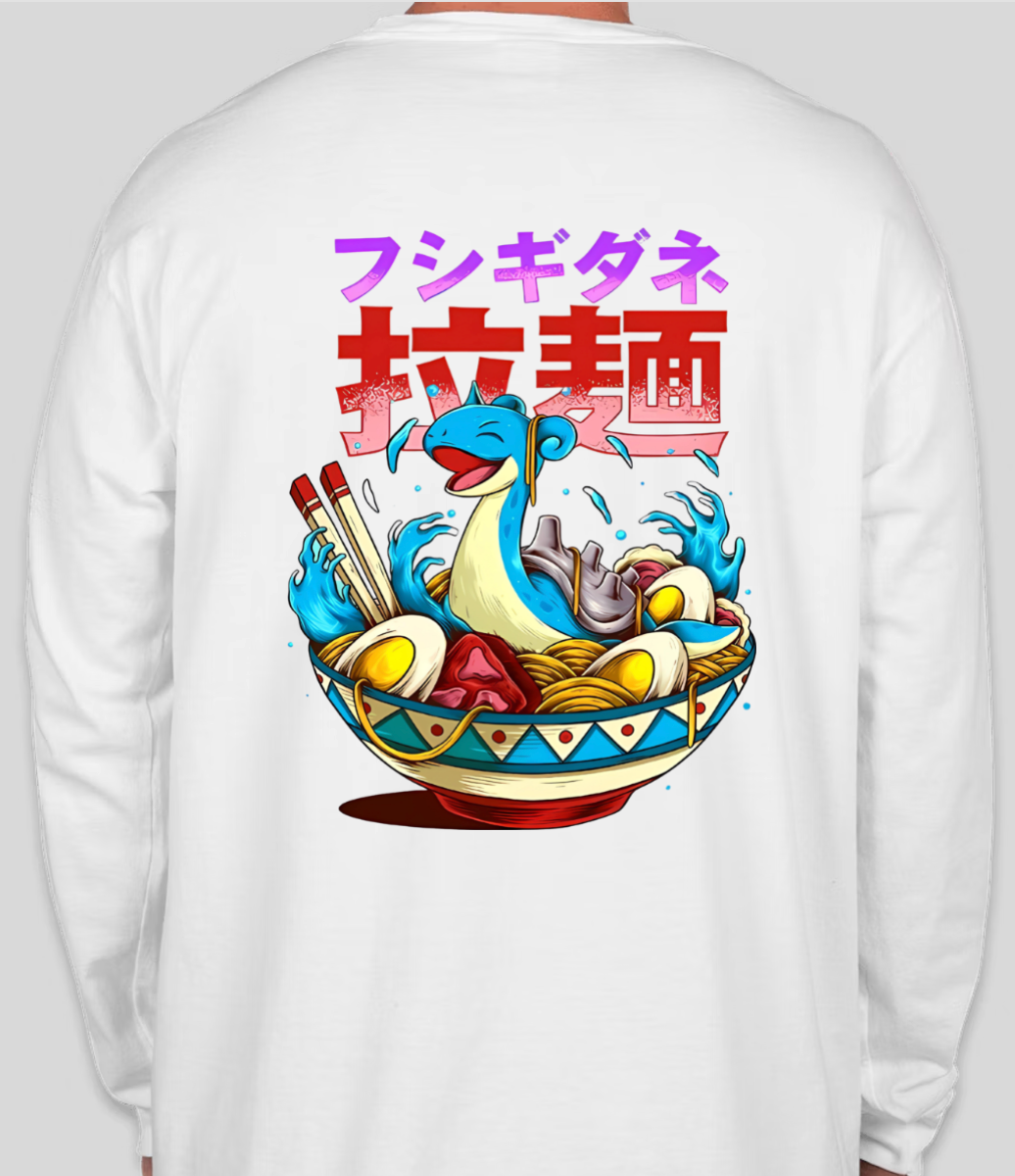 Poké Bowl - Lapras - Pocket Long Sleeve - White