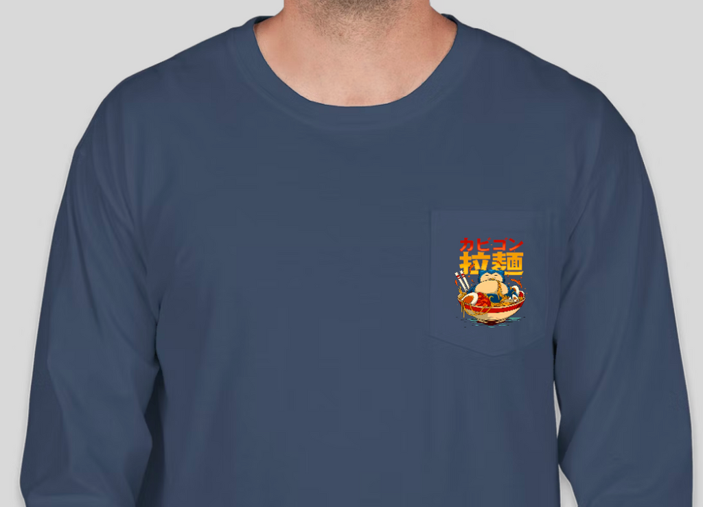 Poké Bowl - Snorlax - Pocket Long Sleeve - Midnight