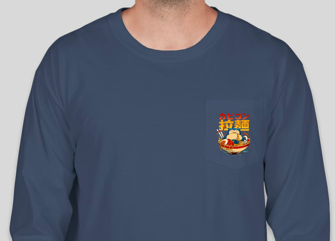 Poké Bowl - Snorlax - Pocket Long Sleeve - Midnight