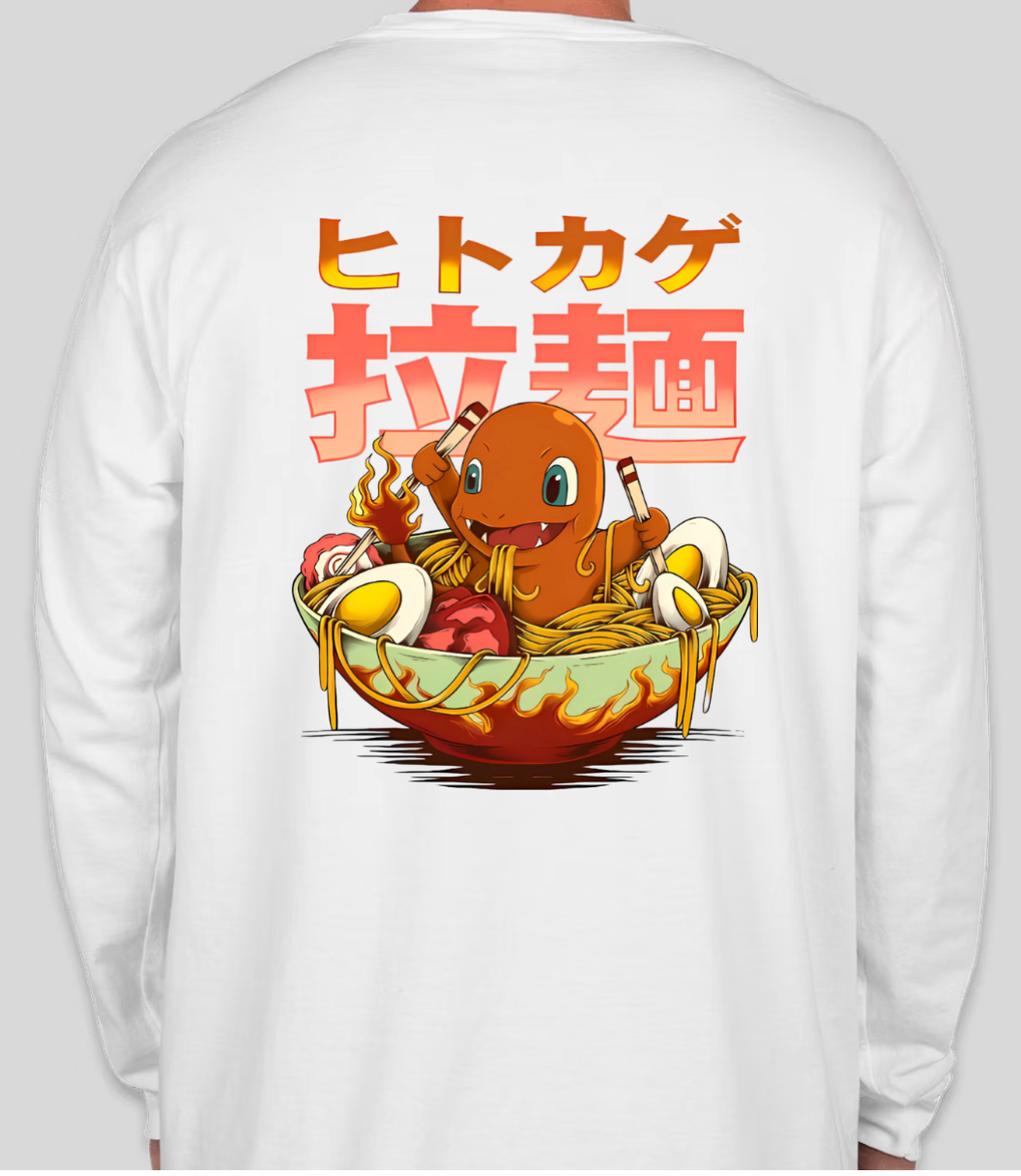 Poké Bowl - Charmander - Pocket Long Sleeve - White