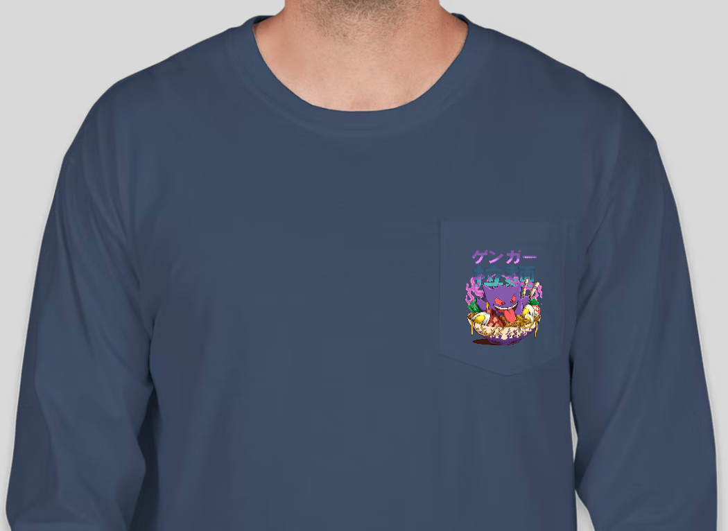 Poké Bowl - Gengar - Pocket Long Sleeve - Midnight