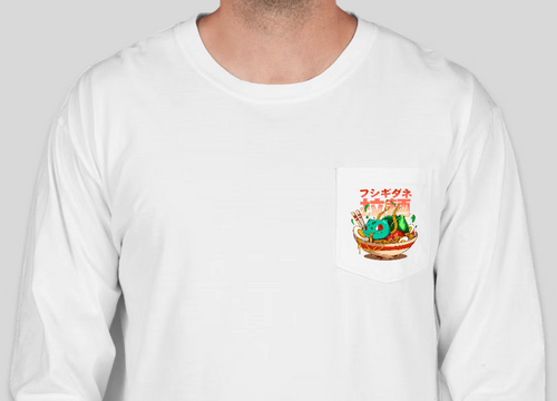 Poké Bowl - Bulbasaur - Pocket Long Sleeve - White