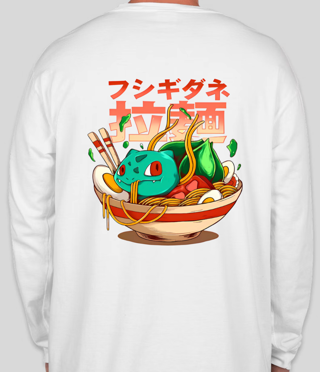 Poké Bowl - Bulbasaur - Pocket Long Sleeve - White