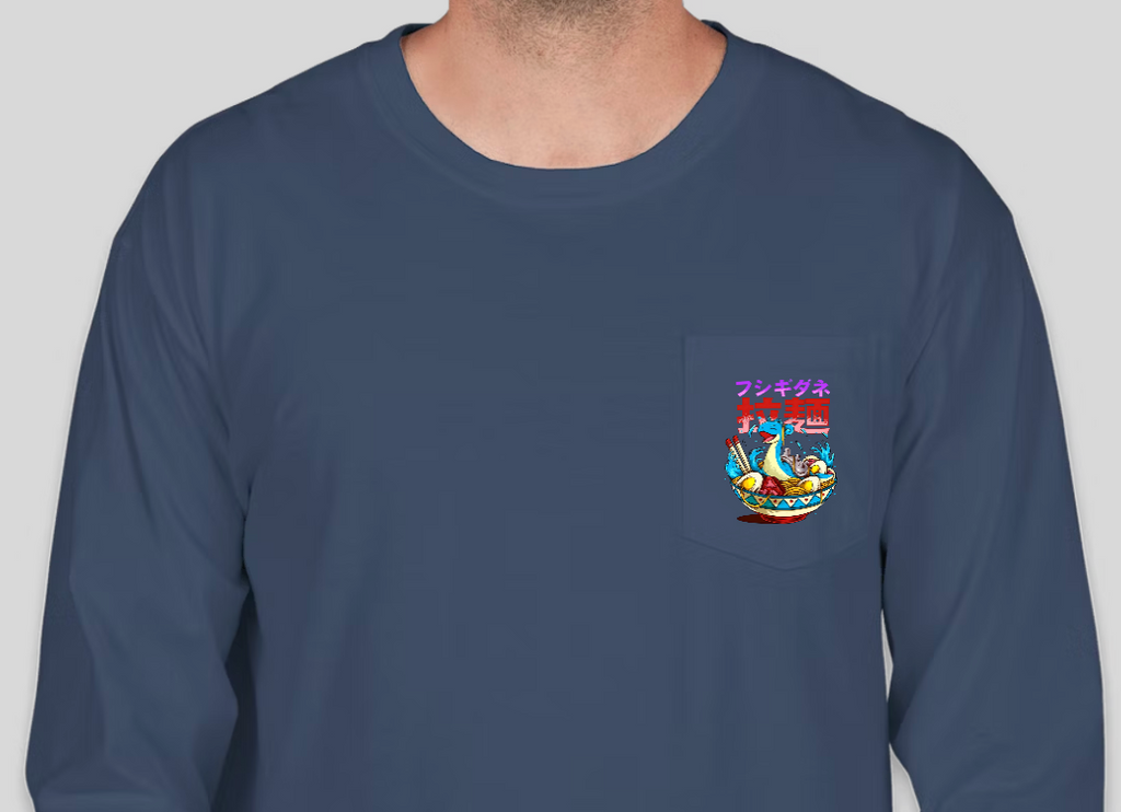 Poké Bowl - Lapras - Pocket Long Sleeve - Midnight