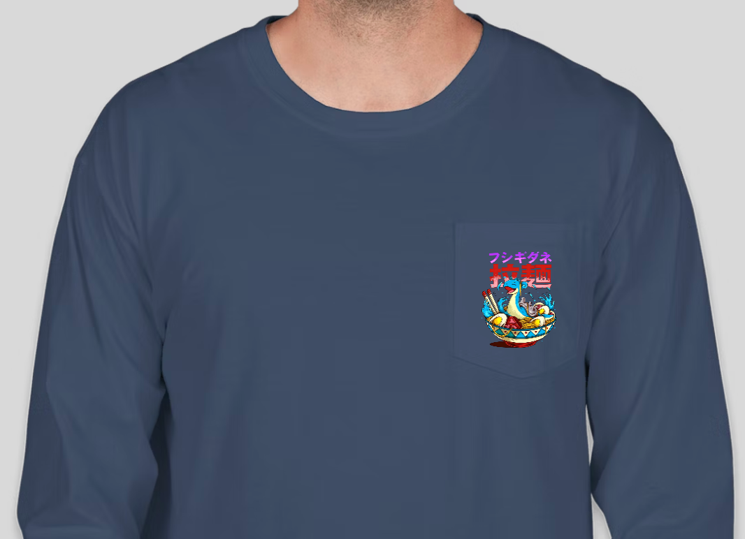 Poké Bowl - Lapras - Pocket Long Sleeve - Midnight