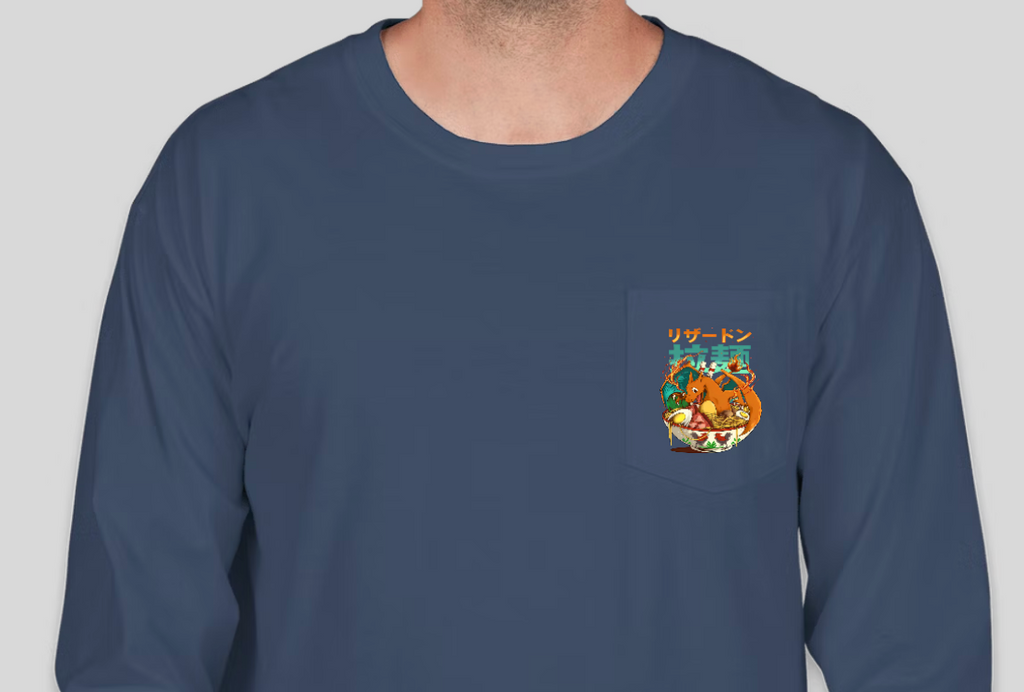 Poké Bowl - Charizard - Pocket Long Sleeve - Midnight